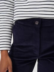 Crew Clothing Company Blue Corduroy Tapered Trousers - Image 4 of 4