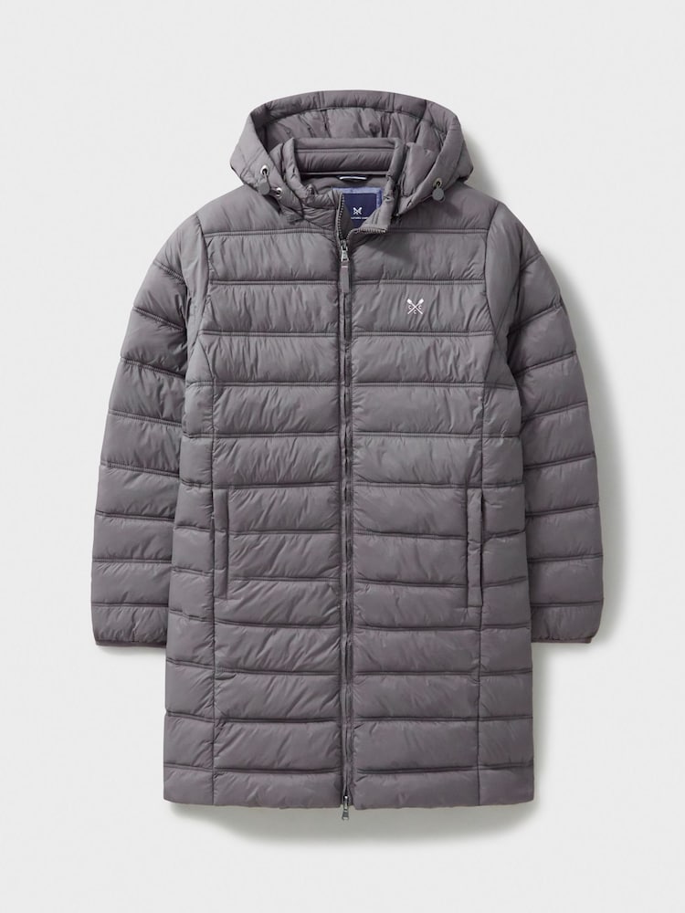 Crew Clothing Grey Lightweight Padded Coat - Image 5 of 5