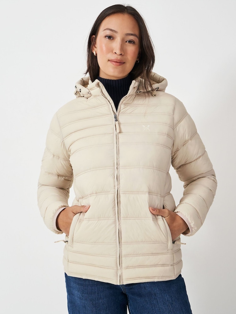 Crew Clothing Company Natural Lightweight Padded Jacket - Image 1 of 5