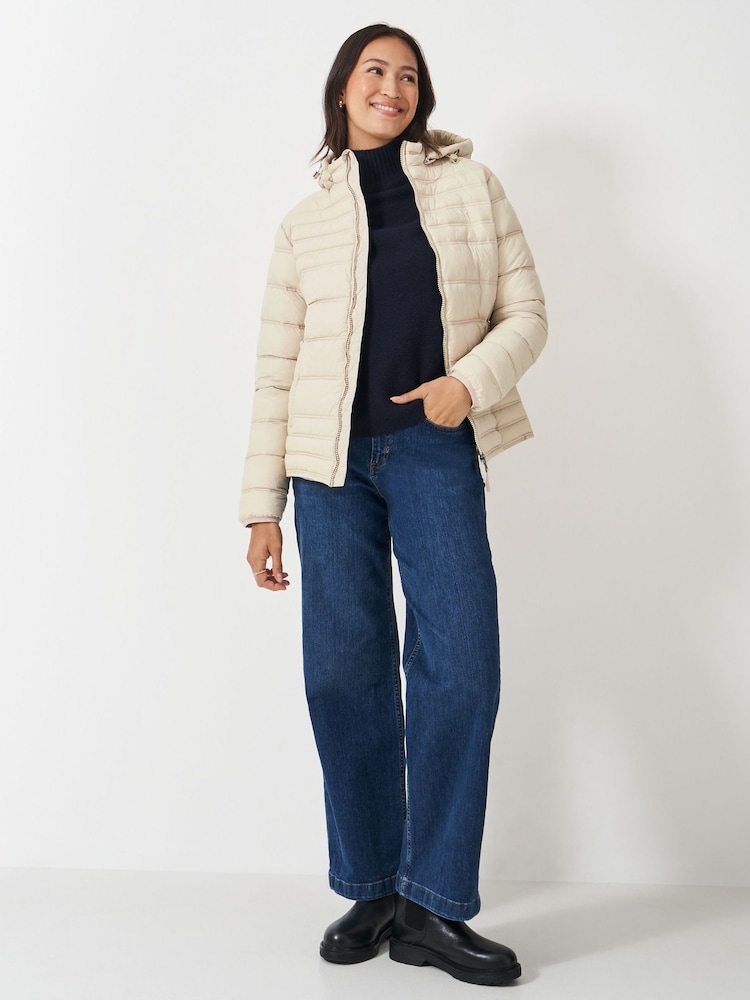 Crew Clothing Company Natural Lightweight Padded Jacket - Image 3 of 5