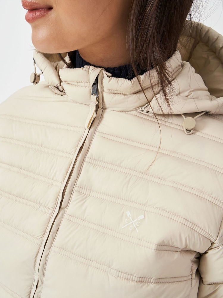 Crew Clothing Company Natural Lightweight Padded Jacket - Image 4 of 5