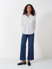 Crew Clothing White Poplin 100% Cotton Shirt - Image 3 of 5