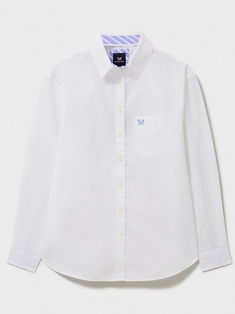 Crew Clothing White Poplin 100% Cotton Shirt - Image 5 of 5