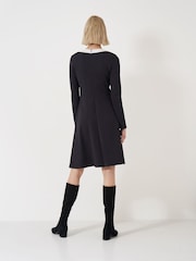 Crew Clothing Black Evalyn Ponte Dress - Image 2 of 6