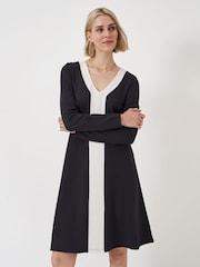 Crew Clothing Black Evalyn Ponte Dress - Image 4 of 6