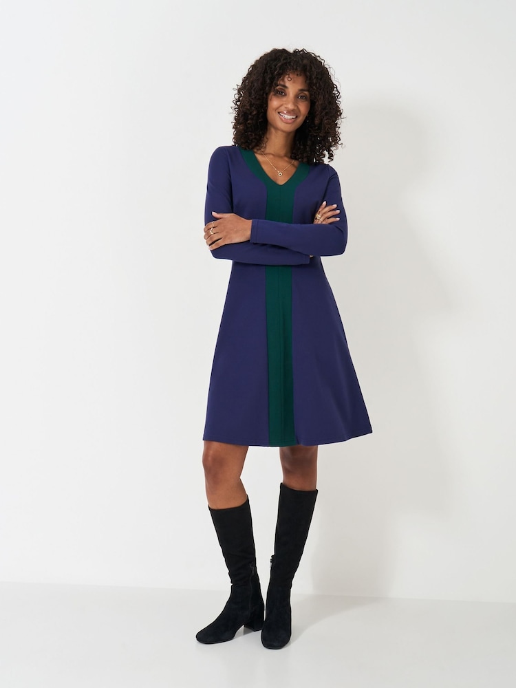 Crew Clothing Green Evalyn Ponte Dress - Image 1 of 5