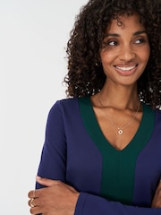 Crew Clothing Green Evalyn Ponte Dress - Image 4 of 5