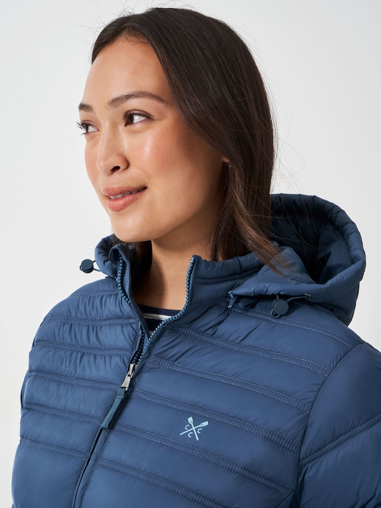 Crew Clothing Company Blue Navy Lightweight Padded Jacket - Image 4 of 5