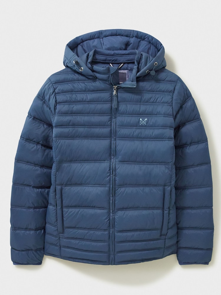 Crew Clothing Company Blue Navy Lightweight Padded Jacket - Image 5 of 5