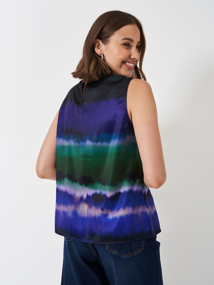 Crew Clothing Blue Twist Neck Shell Top - Image 2 of 5 Crew Clothing Blue Twist Neck Shell Top - Image 2 of 5
