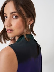 Crew Clothing Blue Twist Neck Shell Top - Image 4 of 5