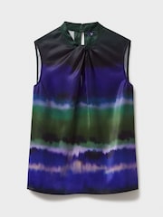 Crew Clothing Blue Twist Neck Shell Top - Image 5 of 5