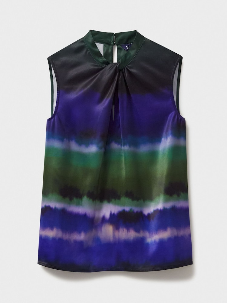 Crew Clothing Blue Twist Neck Shell Top - Image 5 of 5
