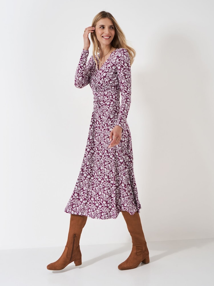 Crew Clothing langärmeliges Jerseykleid mit Twist-Detail vorne - Bild 1 von 6 Crew Clothing langärmeliges Jerseykleid mit Twist-Detail vorne - Bild 1 von 6