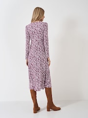 Crew Clothing Red Long Sleeve Twist-Front Jersey Dress - Image 3 of 6