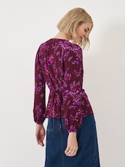 Crew Clothing Pink Lola Tie Back Blouse - Image 2 of 5