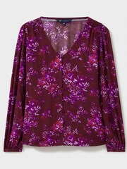Crew Clothing Pink Lola Tie Back Blouse - Image 5 of 5