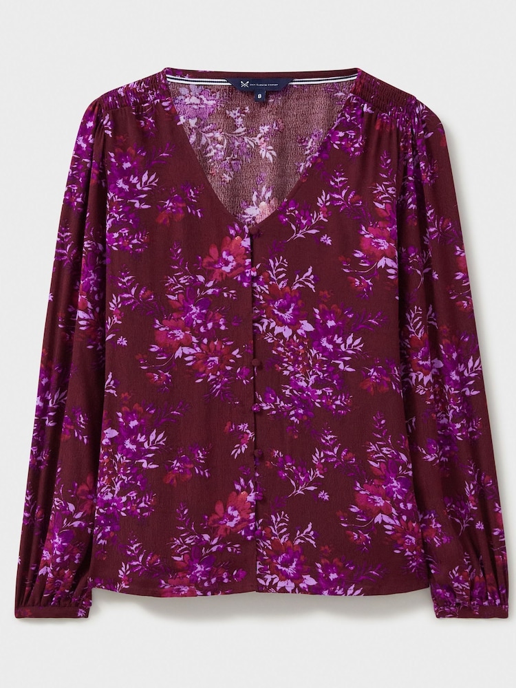 Crew Clothing Pink Lola Tie Back Blouse - Image 5 of 5