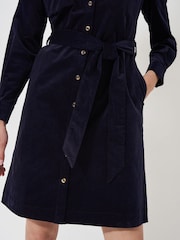Crew Clothing Blue Elsie Corduroy Shirt Dress - Image 6 of 7