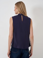 Dunkelblau - Crew Clothing, Oberteil mit verdrehtem Ausschnitt - Bild 2 von 5