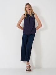 Dunkelblau - Crew Clothing, Oberteil mit verdrehtem Ausschnitt - Bild 3 von 5