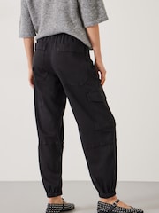 Hush Black Ava Washed Cargo Trousers - Image 2 of 5
