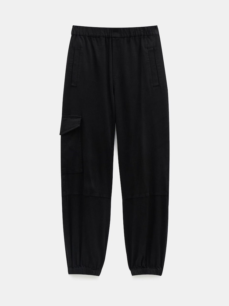 Hush Black Ava Washed Cargo Trousers - Image 5 of 5