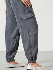 Hush Light Grey Ava Washed Cargo Trousers - Image 4 of 5