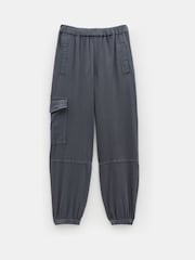 Hush Light Grey Ava Washed Cargo Trousers - Image 5 of 5