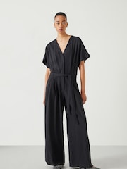 Hush Black Marie Pleat Jumpsuit - Image 1 of 5