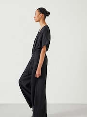Hush Black Marie Pleat Jumpsuit - Image 4 of 5