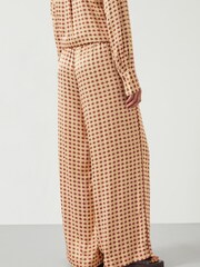 Hush Cream Rita Printed Wide Leg Trousers - Image 3 of 5