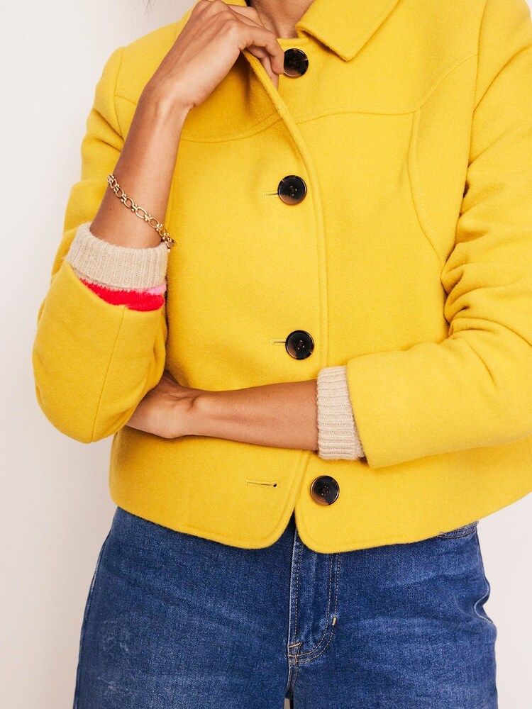 Boden Yellow Oxford Melton Jacket - Image 2 of 5