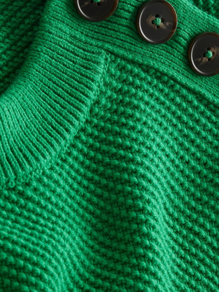 Boden Green 100% Cotton Button Detail Stitch Jumper - Image 6 of 6 Boden Green 100% Cotton Button Detail Stitch Jumper - Image 6 of 6