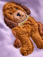 Boden Purple Dog Appliqué Sweatshirt - Image 3 of 3