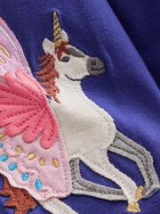 Boden Blue Unicorn Appliqué Leggings - Image 3 of 3