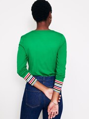 Boden Green Supersoft Crew Neck Top - Image 3 of 5