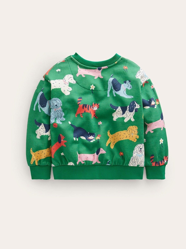 Boden Green 100% Cotton Printed Pets Relaxed Sweatshirt - Image 2 of 3