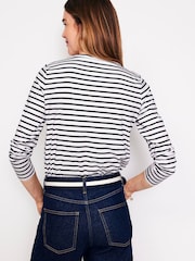 Boden Cream 100% Cotton Embroidered Regular T-Shirt - Image 2 of 5