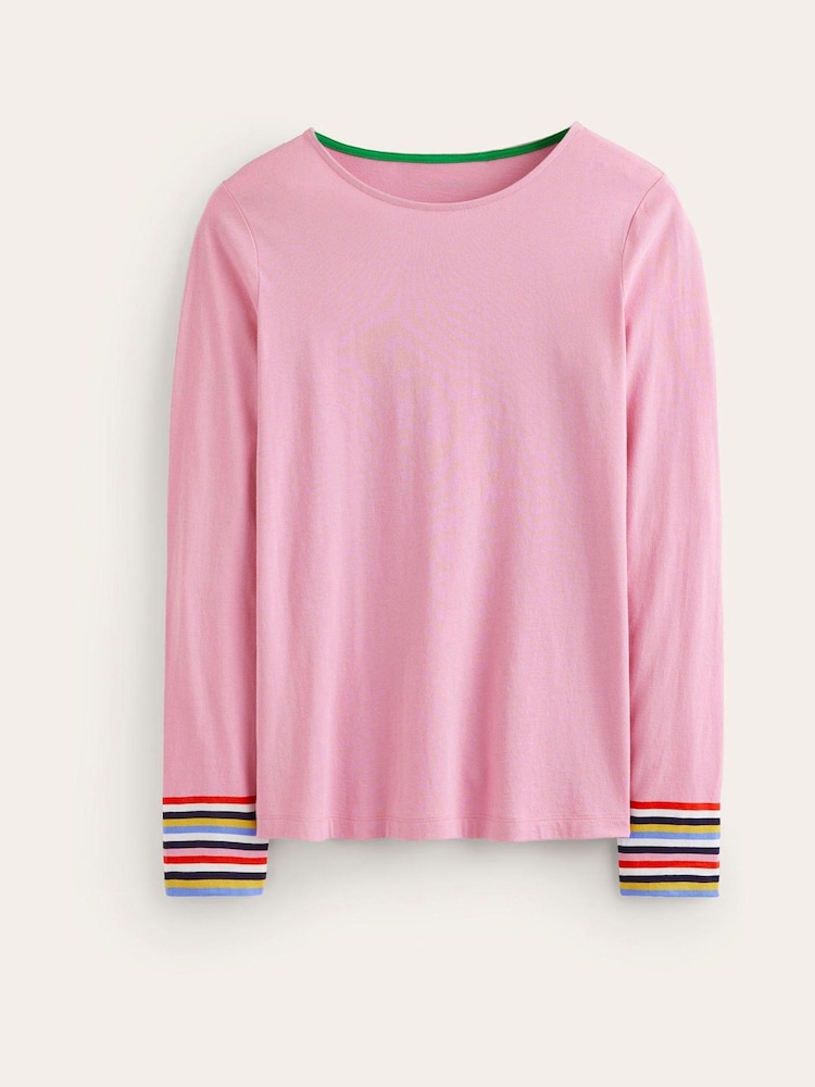 Boden Pink Supersoft Crew Neck Top - Image 5 of 5 Boden Pink Supersoft Crew Neck Top - Image 5 of 5