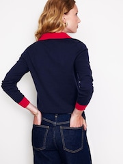 Boden Blue Merino Blend Henley Jumper - Image 3 of 6