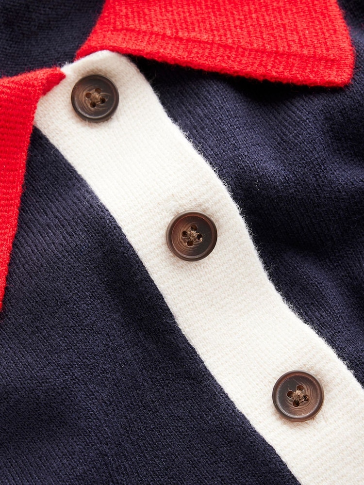Boden Blue Merino Blend Henley Jumper - Image 6 of 6