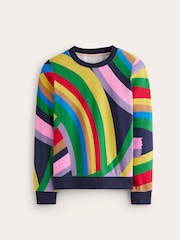 Boden Green Multi 100% Cotton Hannah Printed Sweatshirt - Image 5 of 5