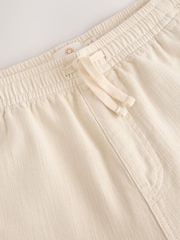 Blanco crudo - Textured Elasticated Waist 100% Cotton Trousers - Imagen 8 de 8