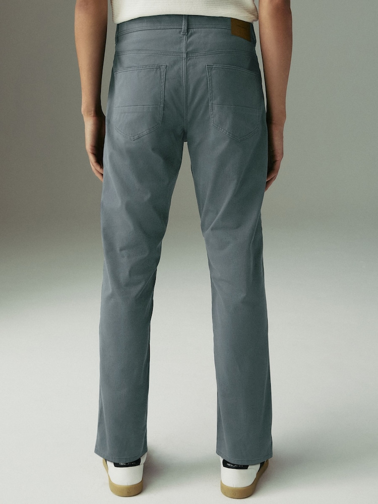 Blue Slim Fit 5 Pocket Soft Touch Trousers - Image 2 of 11