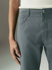 Blue Slim Fit 5 Pocket Soft Touch Trousers - Image 5 of 11
