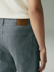 Blue Slim Fit 5 Pocket Soft Touch Trousers - Image 6 of 11