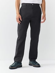 Black Regular Tapered Fit Stretch Chinos Trousers - Image 3 of 10