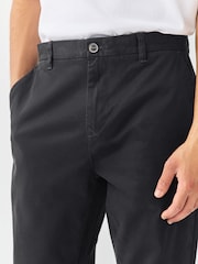 Black Regular Tapered Fit Stretch Chinos Trousers - Image 5 of 10