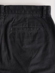 Black Regular Tapered Fit Stretch Chinos Trousers - Image 8 of 10
